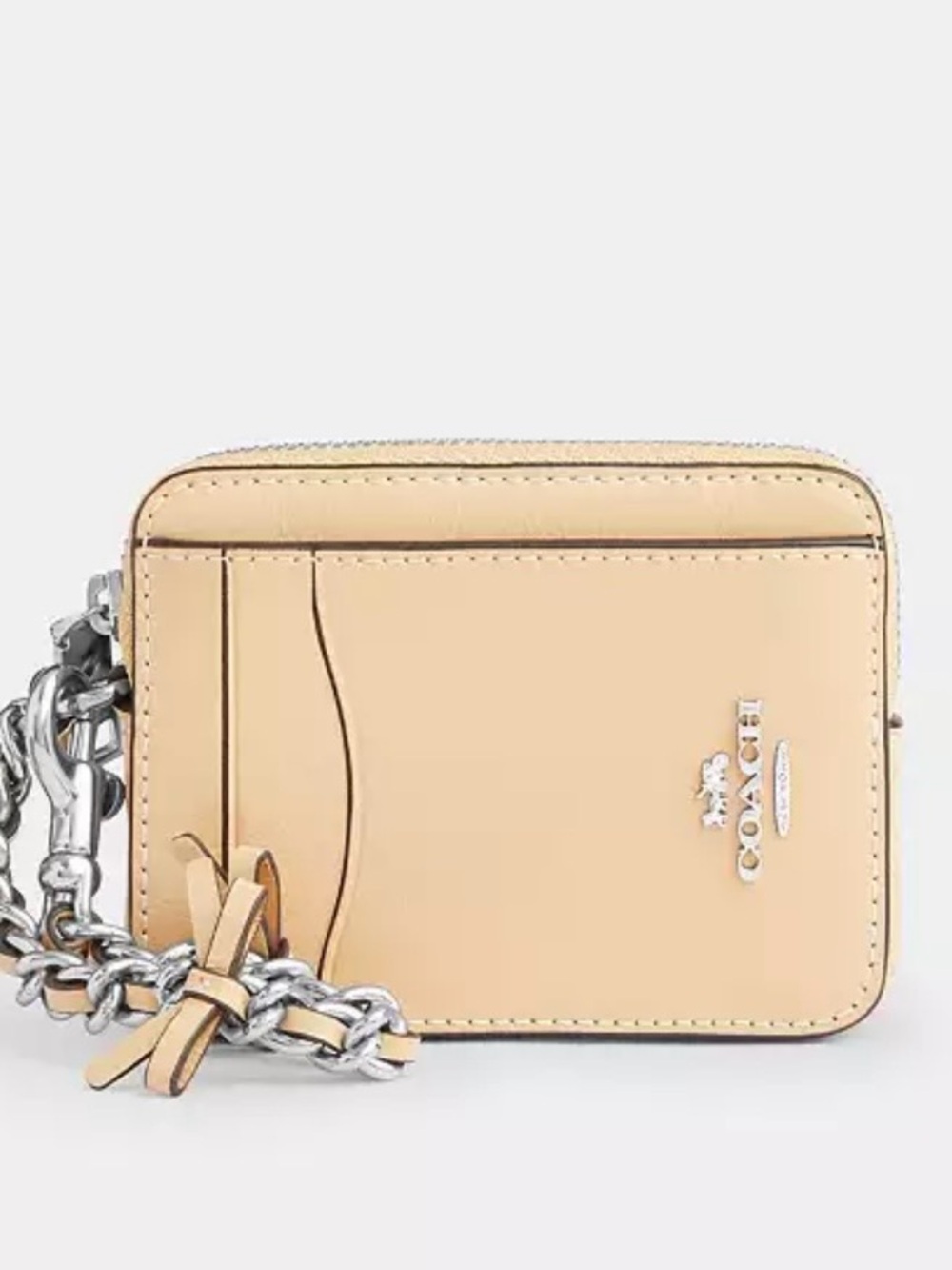 Coach Zip Card Wallet Bow Chain